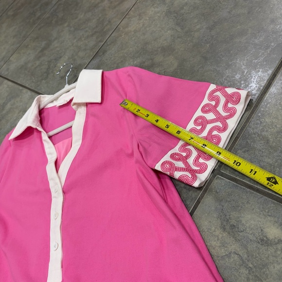 Entro A-Line  Pink  Albus Mini Dress Sz S Women’s Boho Coastal Quiet Luxury EUC - Picture 13 of 13